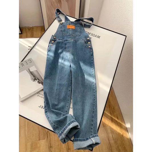 Denim camisole pants -  loose fitting