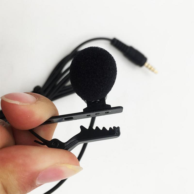 VOXLINK 3.5 mm Microphone Clip Tie Collar for Mobile Phone Speaking in Lecture 1.5m/3m Bracket Clip Vocal Audio Lapel Microphone - Mammalook