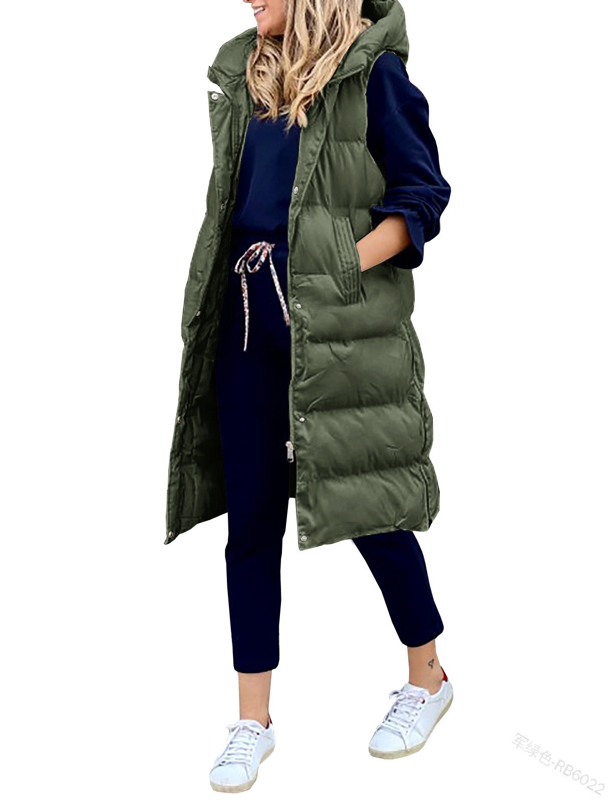 Fashionable single breasted hooded warm cotton jacket for women - Mammalook
