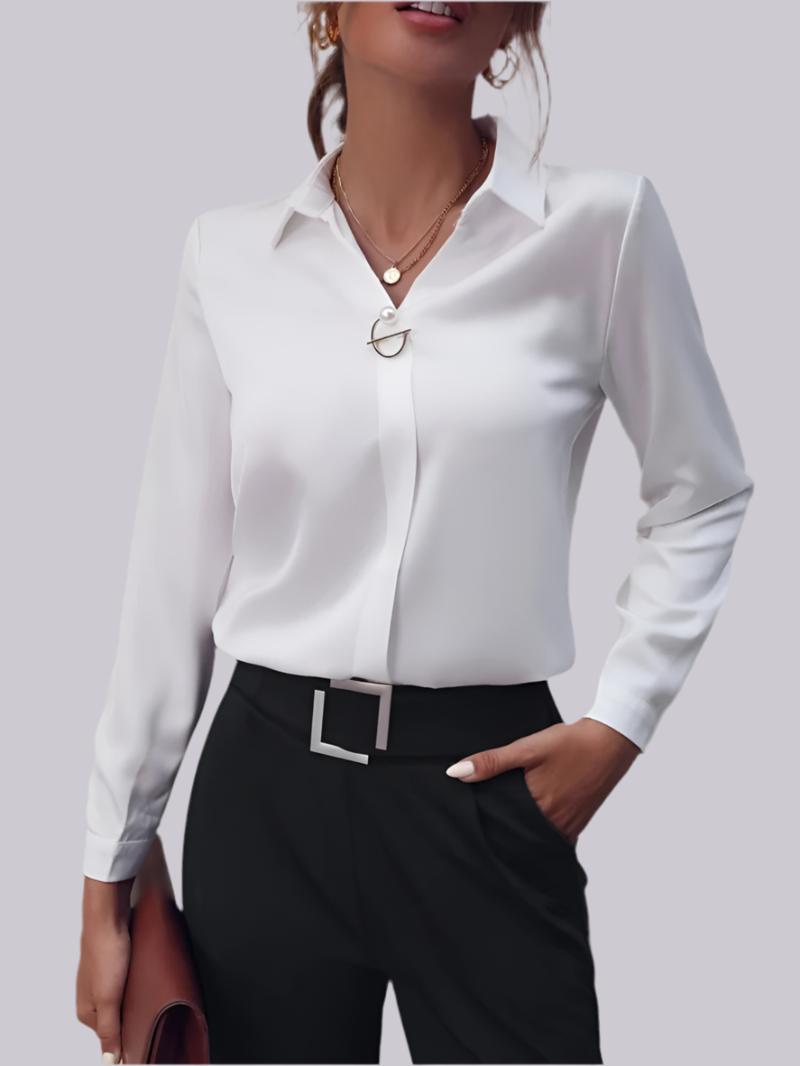 Blouses Style Turn-down Collar - Long Sleeve