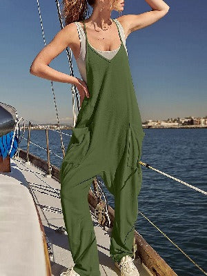 Backless Jumpsuit Ladies Girls Sports Causal Suit Custom Rompers Women Plus Size Jumpsu - Mammalook