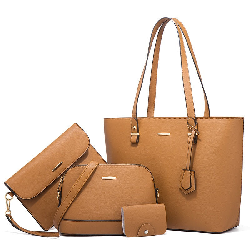 Trendy Women's Bag Retro Celebrity One Shoulder Handbag New High Capacity Fashion Cross Four Piece Set Mother Bag - Mammalook