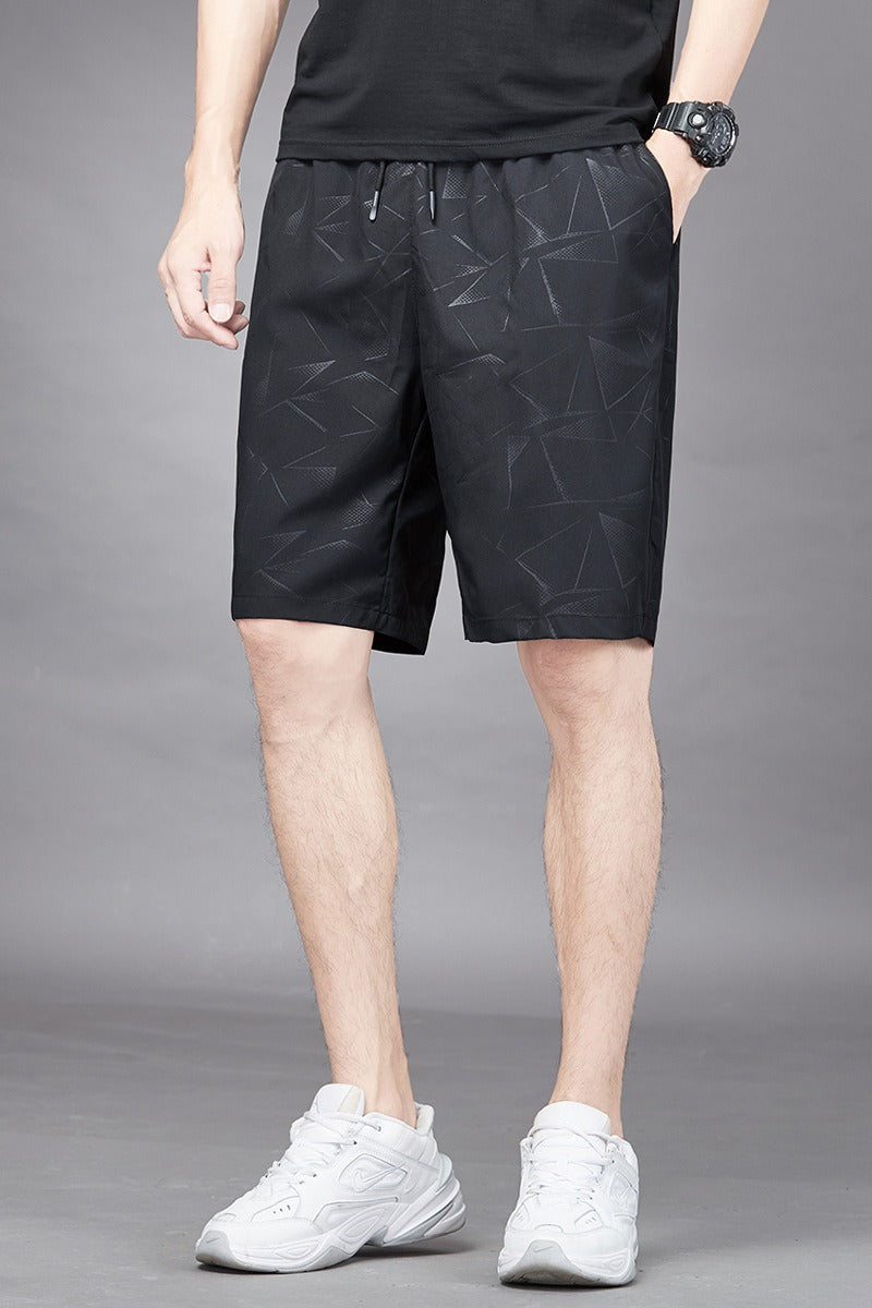 Mens Summer Ice Silk Quick Drying Shorts Lightweight, Breathable, Four sided Elastic Large Size Trendy Air Conditioning Shorts - Mammalook
