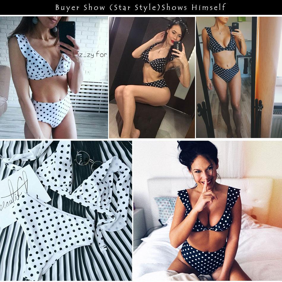 High-Waist Polka Dot Bikini – Chic Summer Beachwear