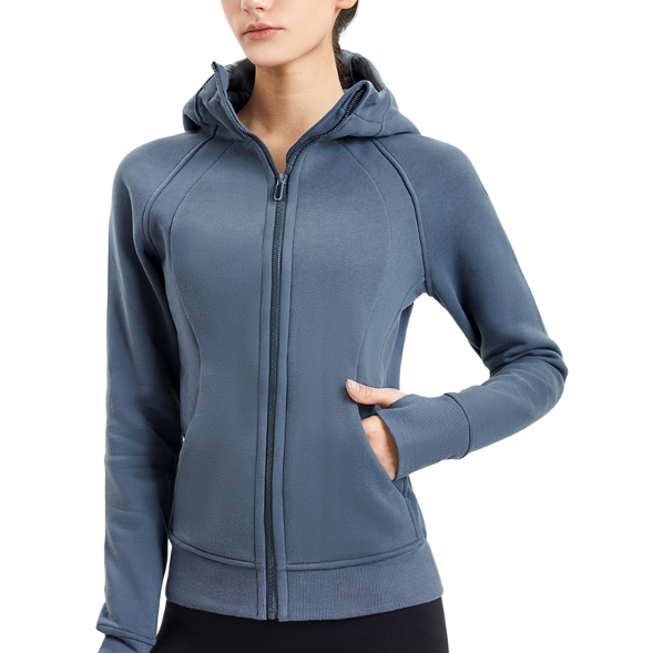 Yoga Sports Coat Women's Elastic Breathable Zipper Hoodie - Mammalook