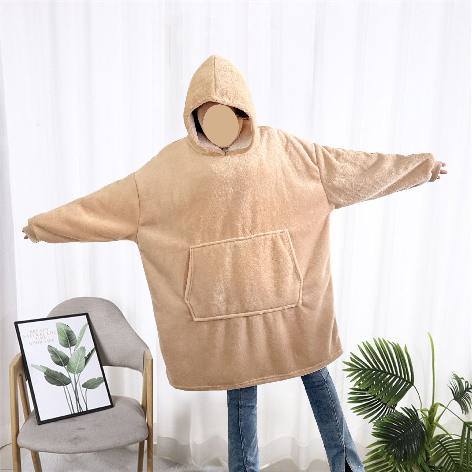 Pullover fleece jacket with hood outdoor - Mammalook