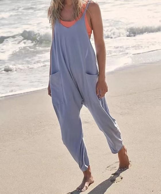 Backless Jumpsuit Ladies Girls Sports Causal Suit Custom Rompers Women Plus Size Jumpsu - Mammalook