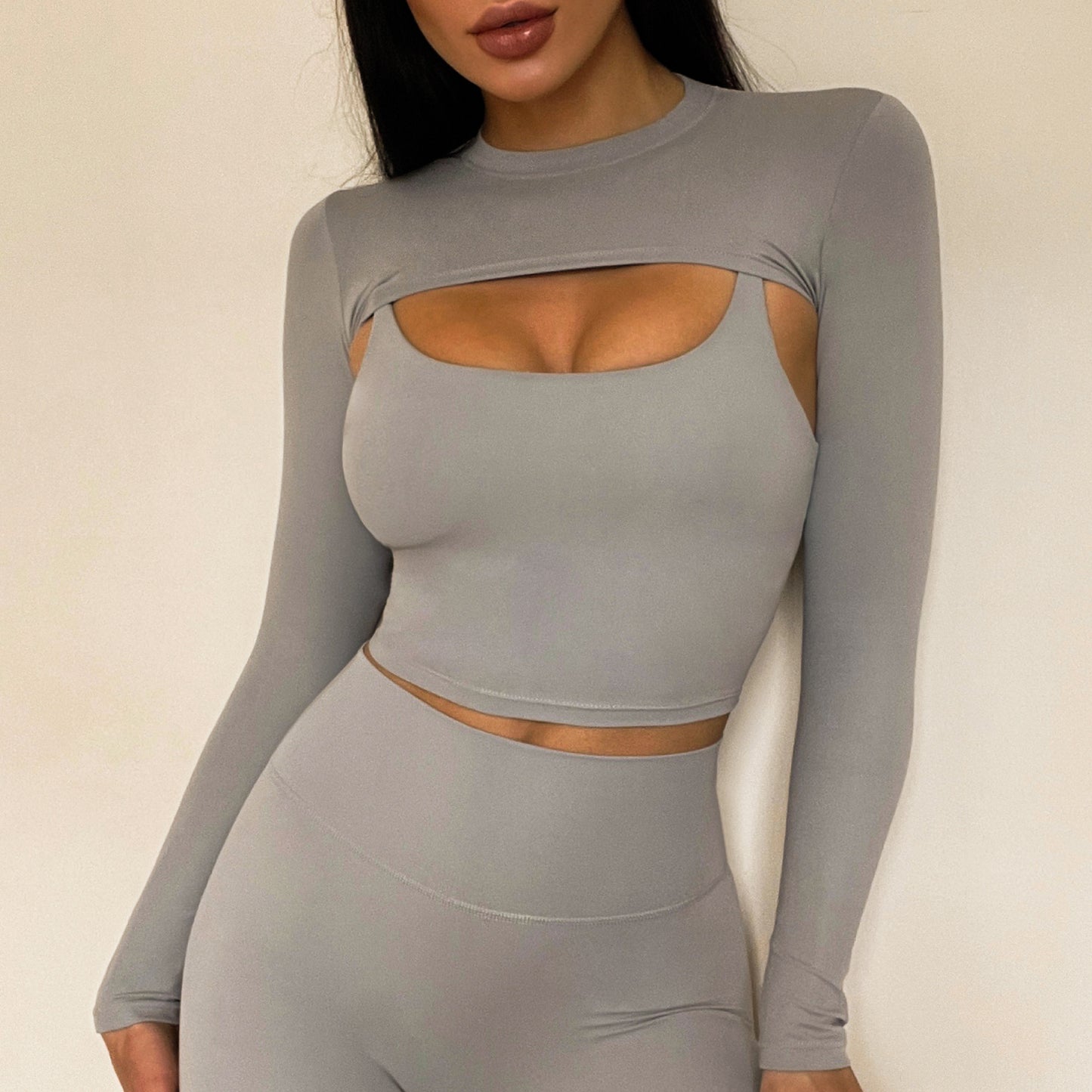 New Bra Long Sleeve Long Pants Yoga Suit Running Yoga Suit - Mammalook