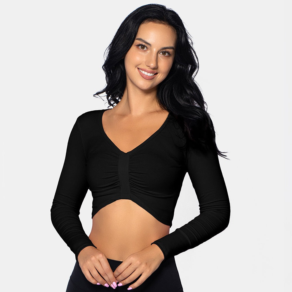 Sports Top Long Sleeve Sports Top Short Fashion Top Women's Wear - Mammalook