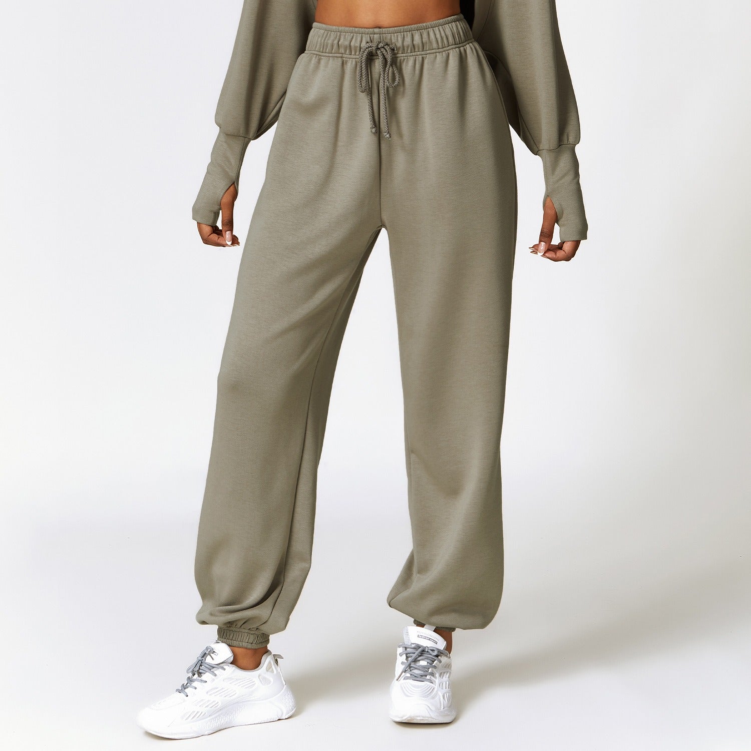 High waisted sports pants for women loose straight leg sweatpants for commuting casual and all match leggings - Mammalook