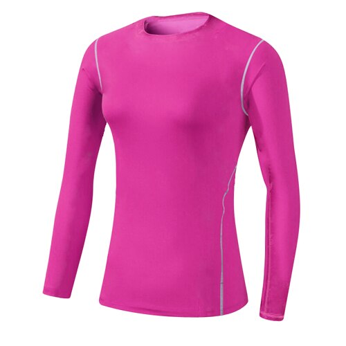Base Layer Fitness Sport Shirt Quick Dry Women long Sleeves Top Gym jogging lady T-shirt Train Workout Clothing White Yoga Shirt - Mammalook