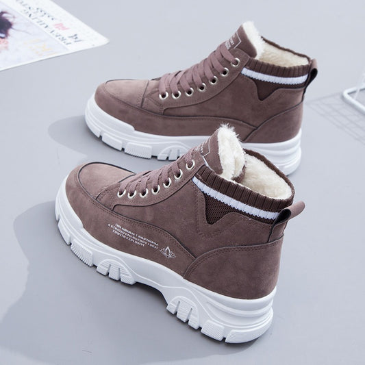 Cotton winter snow boots for women thickened and fleece ankle boots - Mammalook