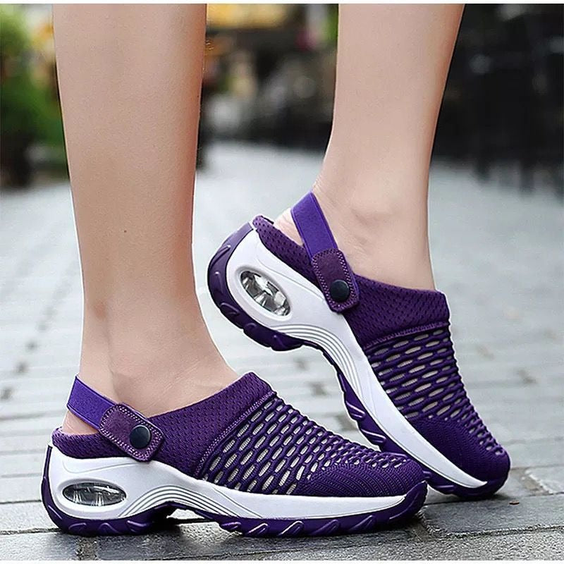 Women's summer Korean mesh mesh slip-on sandals wear on both sides - Mammalook