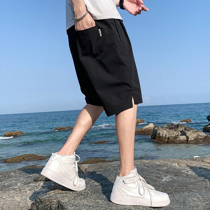 Ice Silk Shorts Mens Summer Thin Outwear Quick Drying Casual Pants Mens Five Point Trend Beach Basketball Sports Pants - Mammalook