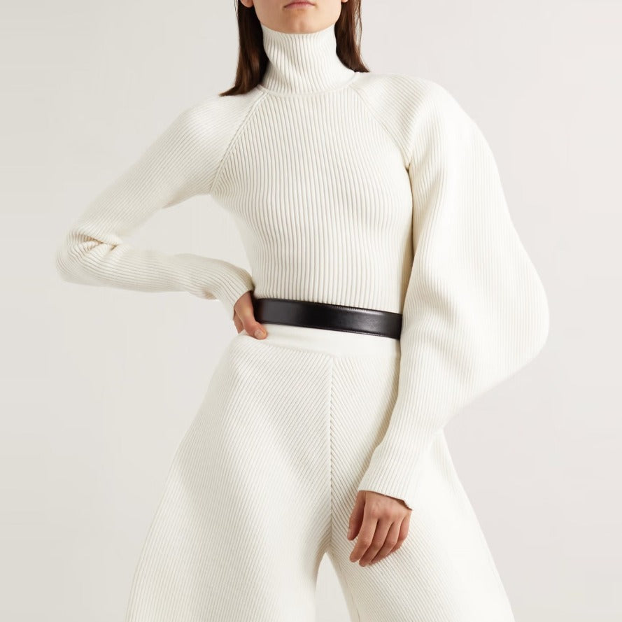 Women's Solid Color Knitted Sweater - Mammalook