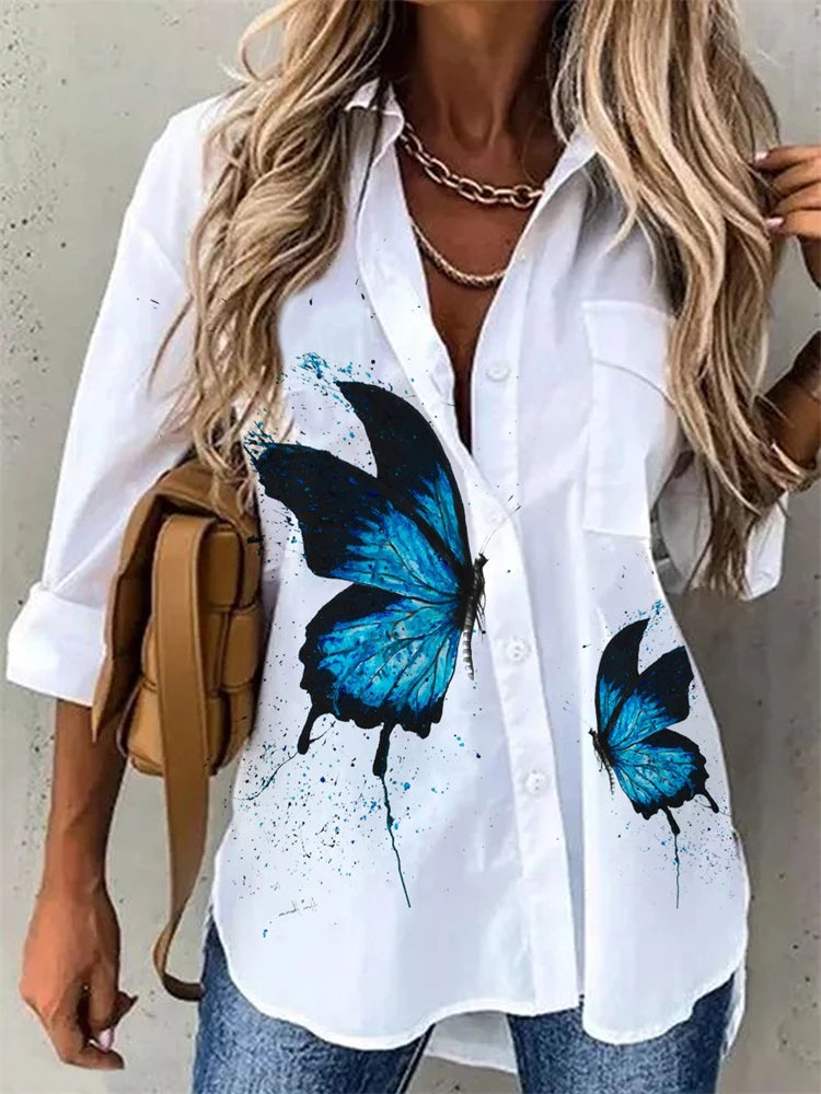 Fashion long-sleeved woman shirt casual shirt woman elegant blouse woman - Mammalook