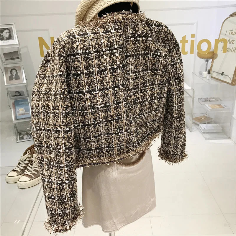 Elegant Tweed Short Jacket – High-Quality Fashion Coat