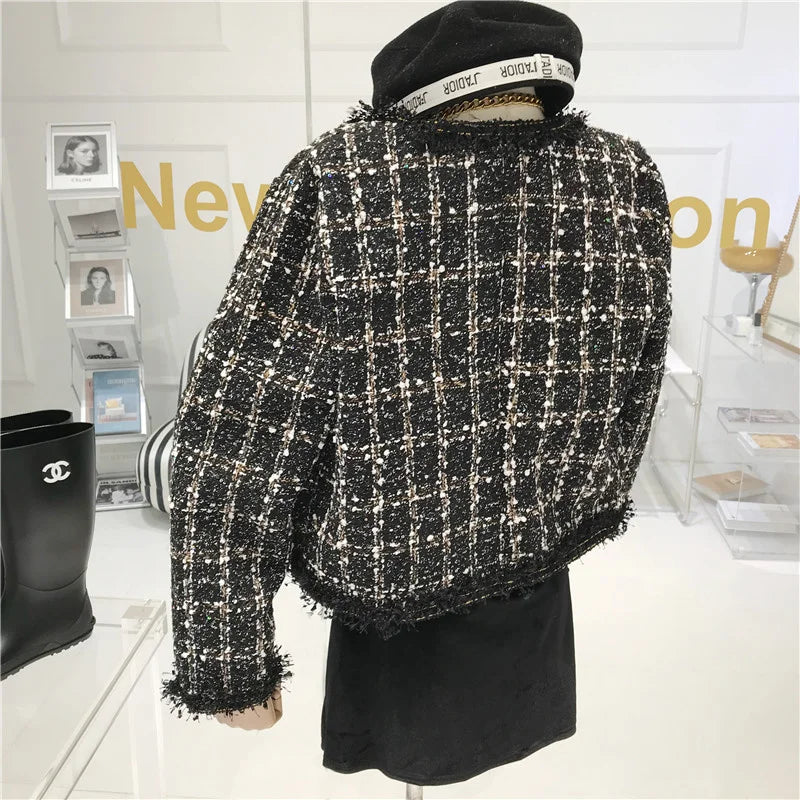 Elegant Tweed Short Jacket – High-Quality Fashion Coat