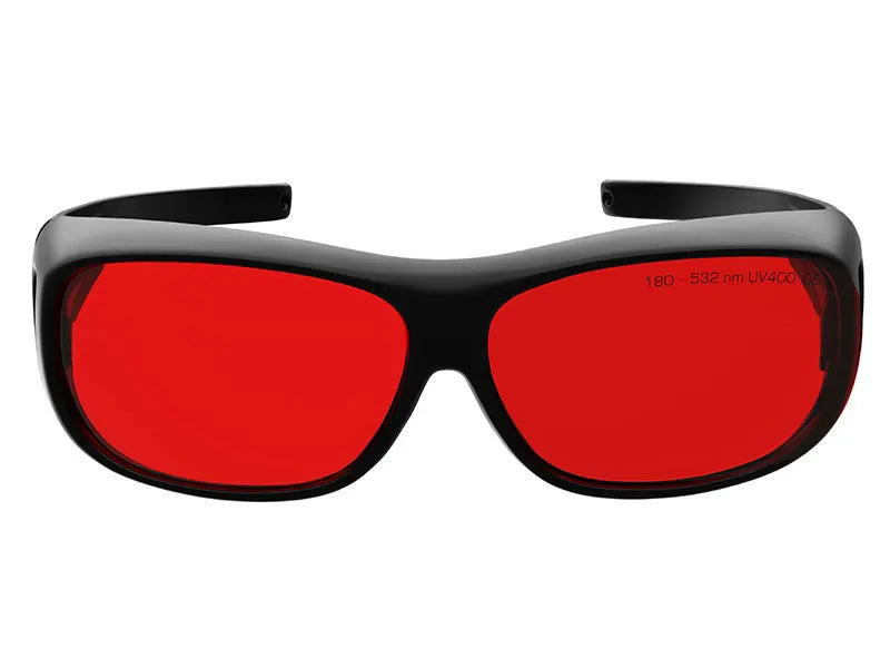 190-550nm OD 5+ 532nm Professional Green Laser Safety Glasses Red lenses Protective Goggles - Mammalook