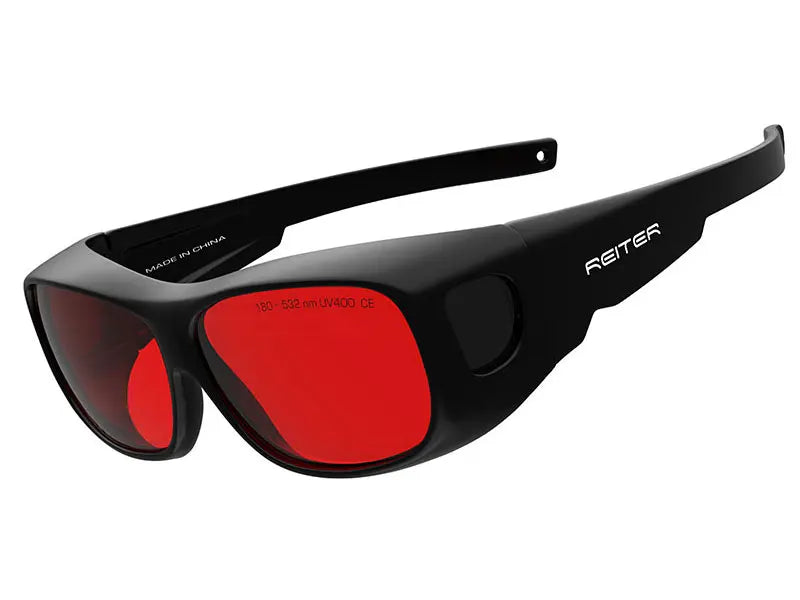 190-550nm OD 5+ 532nm Professional Green Laser Safety Glasses Red lenses Protective Goggles - Mammalook