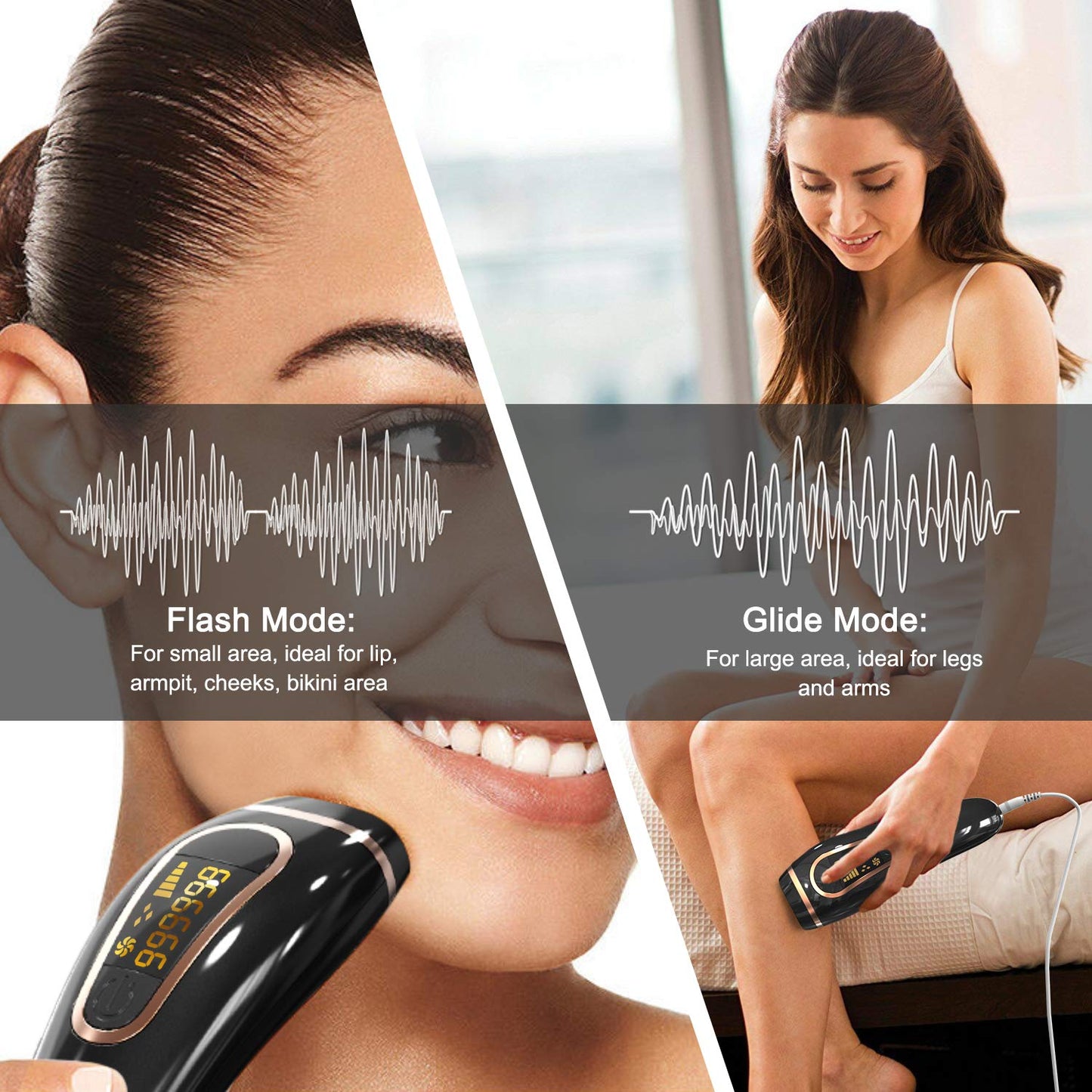 IPL Hair Removal for Women Men At-Home Permanent Painless Hair Remover Device for Facial Whole Body Upgraded to 999,999 Flashes - Mammalook