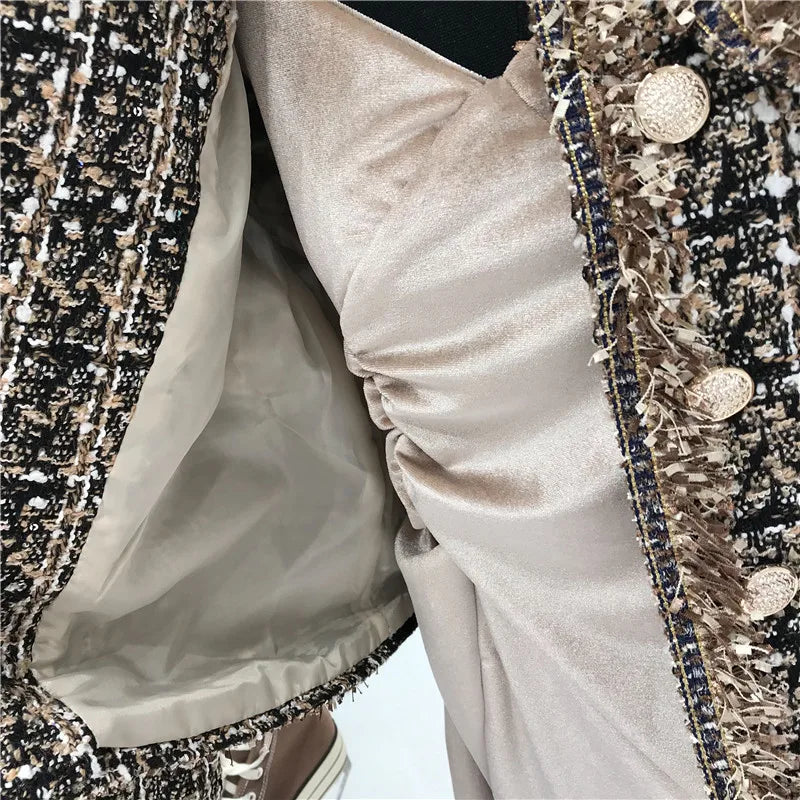 Elegant Tweed Short Jacket – High-Quality Fashion Coat