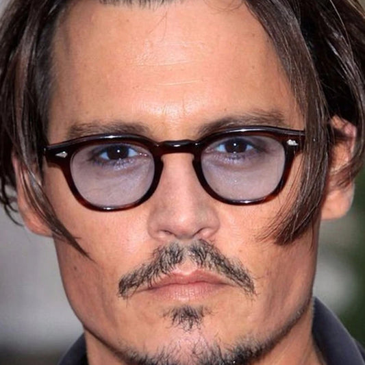 New Fashion Johnny Depp Rivet Round Sunglasses Clear Tinted Lens Party Candy Color Rice Nail Sun Glasses Men Women Oculos De Sol - Mammalook