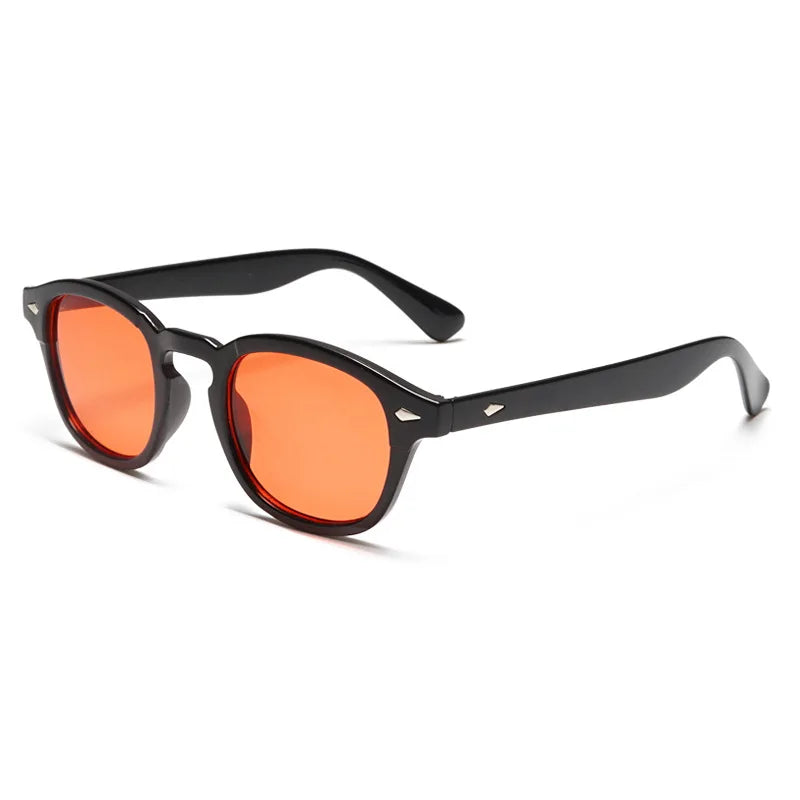 New Fashion Johnny Depp Rivet Round Sunglasses Clear Tinted Lens Party Candy Color Rice Nail Sun Glasses Men Women Oculos De Sol - Mammalook