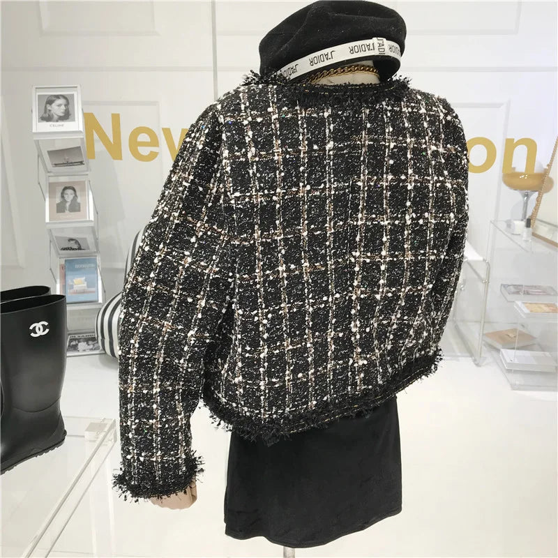 Elegant Tweed Short Jacket – High-Quality Fashion Coat