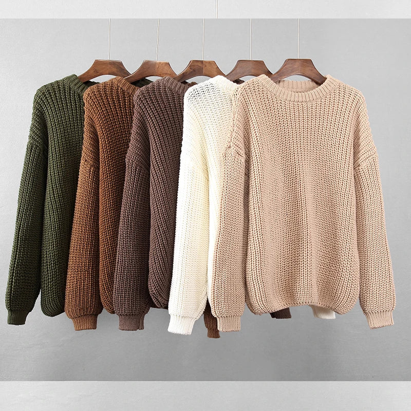 Loose Autumn Sweater Women New Oversized Warm Female Pullovers - Mammalook