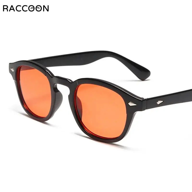 New Fashion Johnny Depp Rivet Round Sunglasses Clear Tinted Lens Party Candy Color Rice Nail Sun Glasses Men Women Oculos De Sol - Mammalook