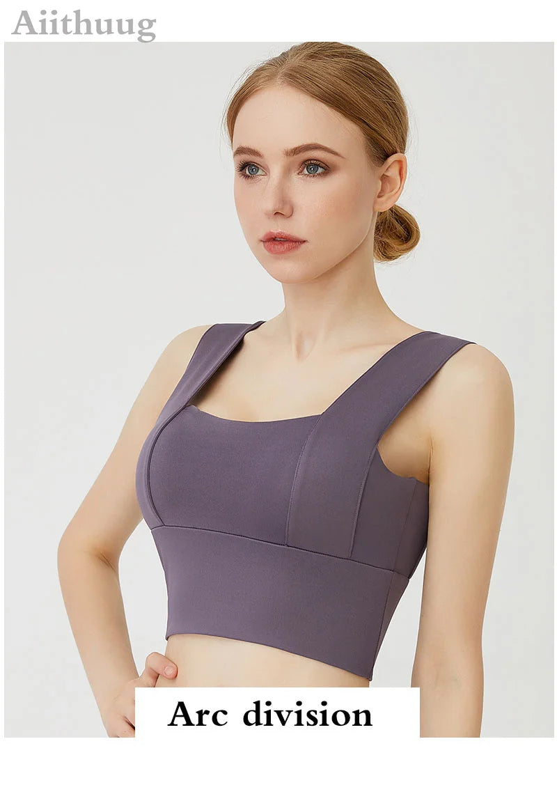 Women’s Full-Support Padded Sports Yoga Bra - Wire-Free Crop Tank Top for Running, Fitness, and Workouts
