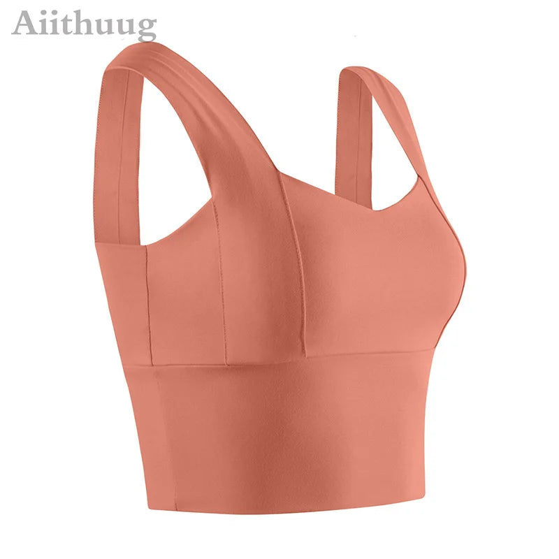 Women’s Full-Support Padded Sports Yoga Bra - Wire-Free Crop Tank Top for Running, Fitness, and Workouts