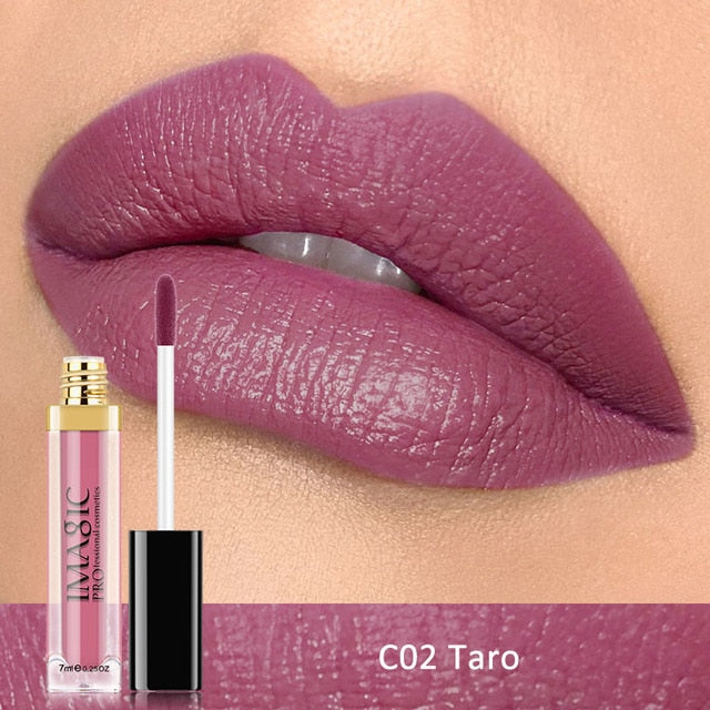 IMAGIC Waterproof Lip Gloss Matte Liquid Lipstick Matte Lipstick Lipkit Cosmetics Makeup Nude 12color