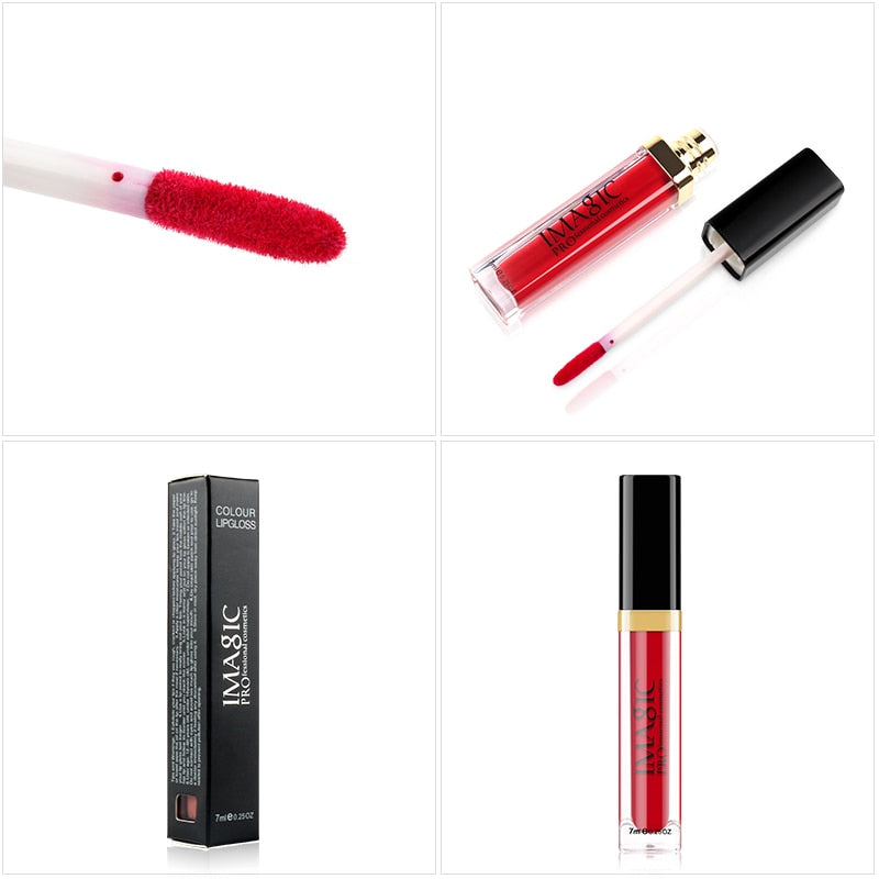 IMAGIC Waterproof Lip Gloss Matte Liquid Lipstick Matte Lipstick Lipkit Cosmetics Makeup Nude 12color - Mammalook