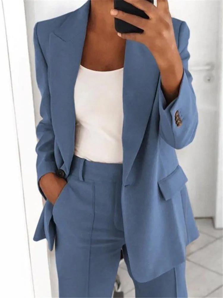 Two-Piece Blazer and Pants Set