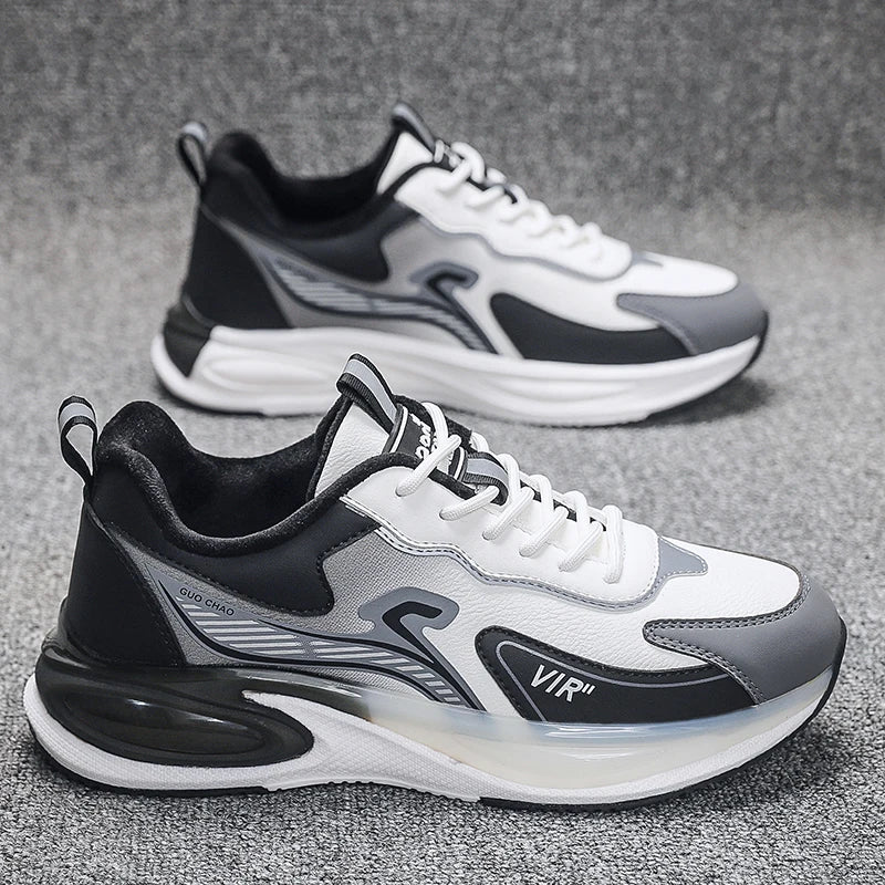 Men’s Platform Athletic Sneakers – Casual Street Style & Winter-Warm Sport Shoes