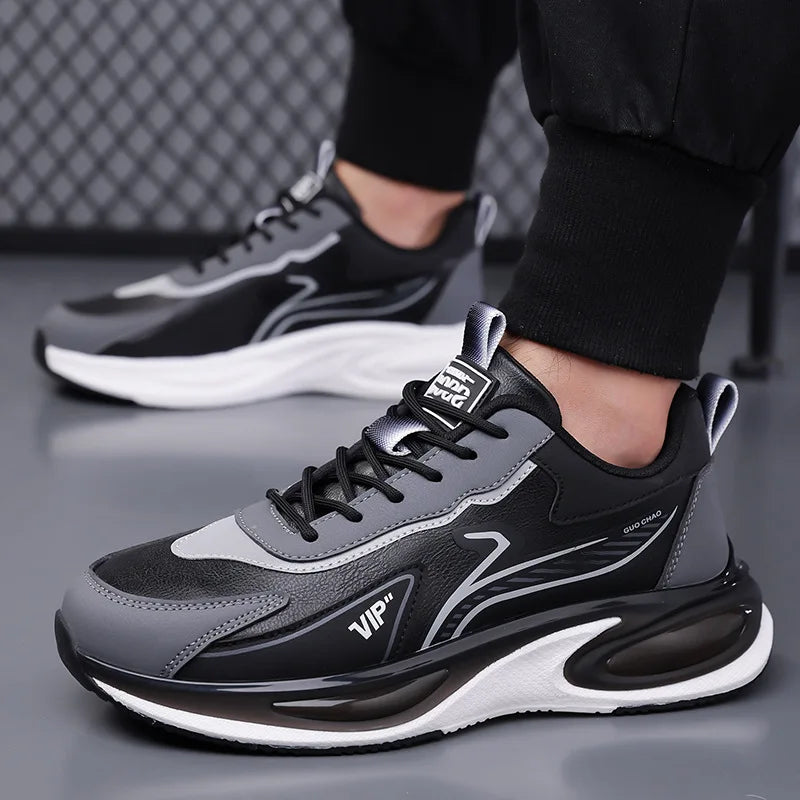 Autumn Winter Leather Velvet Warm Men's Sneakers Designer Non-slip Soft Sole Men's Running Shoes Fashion Sport Zapatos De Hombre - Mammalook