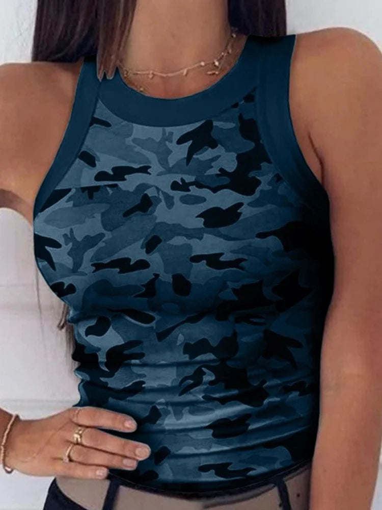 Casual Round Neck Tank Top