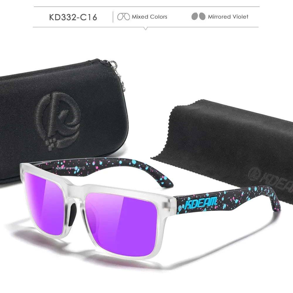 Fabulous Look KDEAM Sunglasses Men UV Blocked And Polarized Sunglasses Women For Fishing Driving Hiking With Zipper Case - Mammalook
