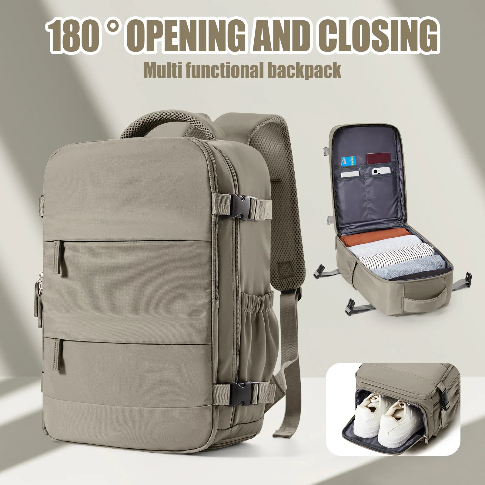 15.6inch Laptop Bag Men's Executive Work Backpack, Backpack Ryanair 40x20x25,Vacuum Packaged Travel Backpack Short-Trip Rucksack - Mammalook
