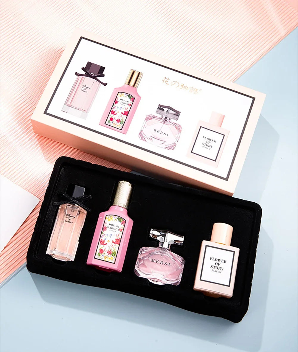 High Quality Women Perfume 110ML Gift Box Four Piece Set Eau De Parfum Floral Scent Lasting Fragrance Perfumes Mujer Originales