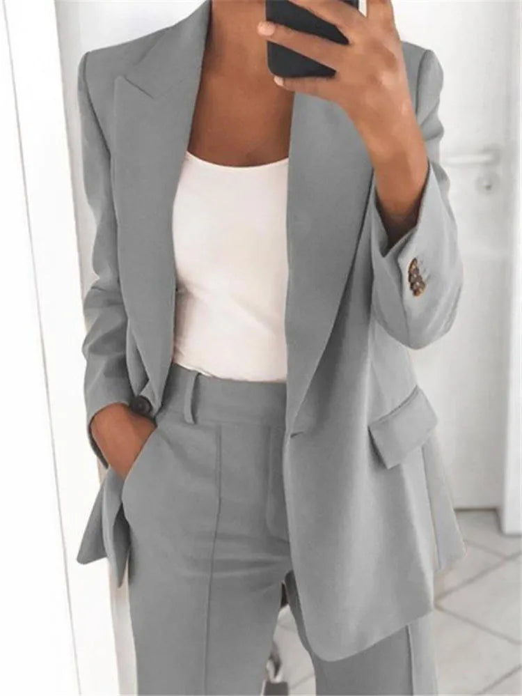 Two-Piece Blazer and Pants Set