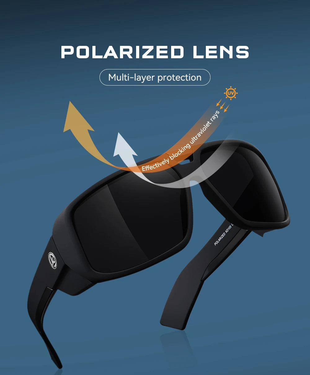 KDEAM Polarized Sports Sunglasses – UV400 Mirrored Lens for Men & Women