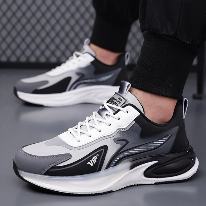 Autumn Winter Leather Velvet Warm Men's Sneakers Designer Non-slip Soft Sole Men's Running Shoes Fashion Sport Zapatos De Hombre - Mammalook