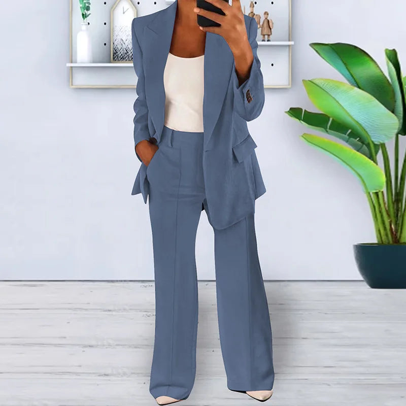 Two-Piece Blazer and Pants Set