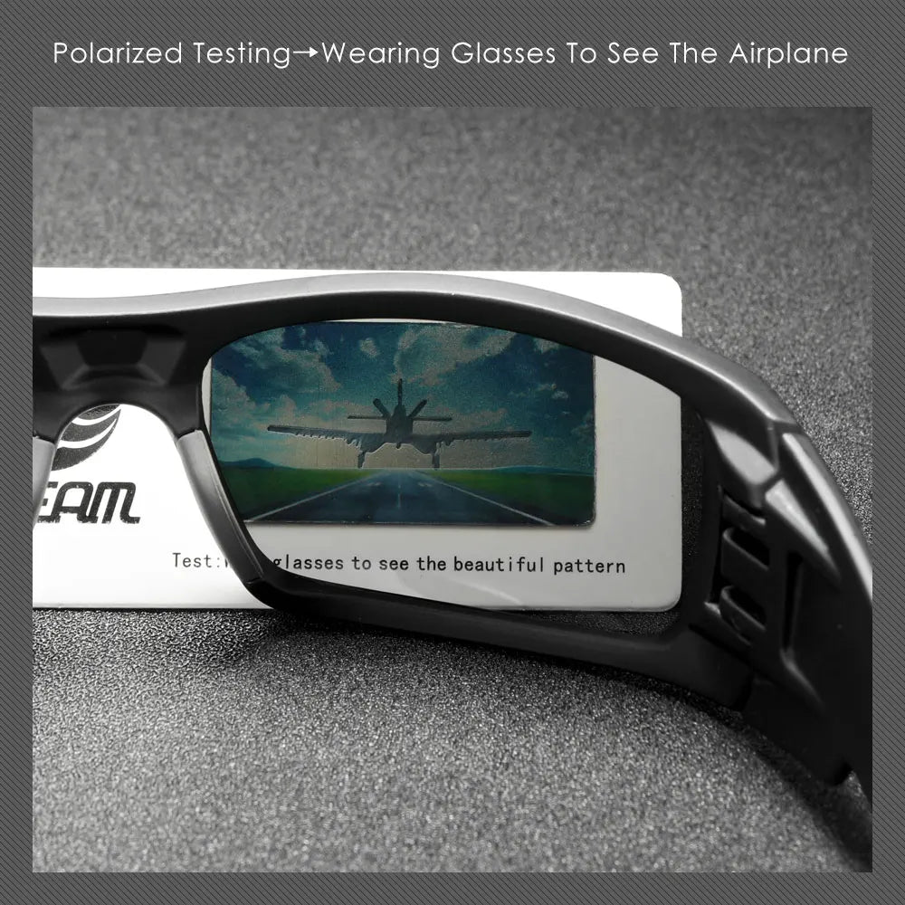 KDEAM Men's Fishing Sunglasses All Black Shades With Carrying Zipper Case 2024 New Arrivals - Mammalook