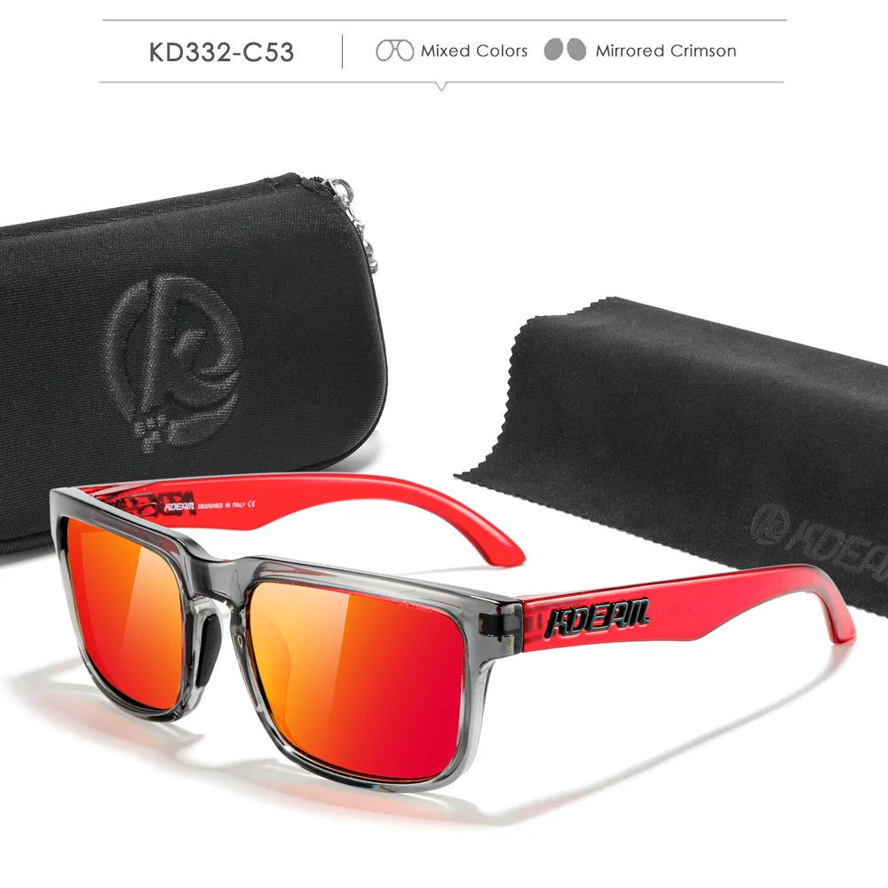 Fabulous Look KDEAM Sunglasses Men UV Blocked And Polarized Sunglasses Women For Fishing Driving Hiking With Zipper Case - Mammalook