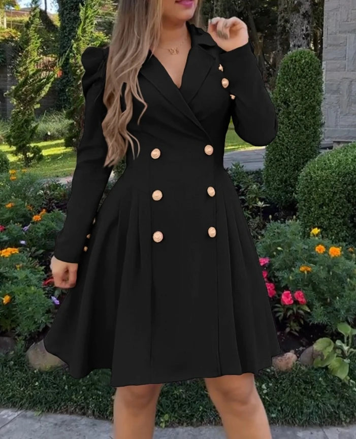 Double-Breasted Blazer Dress