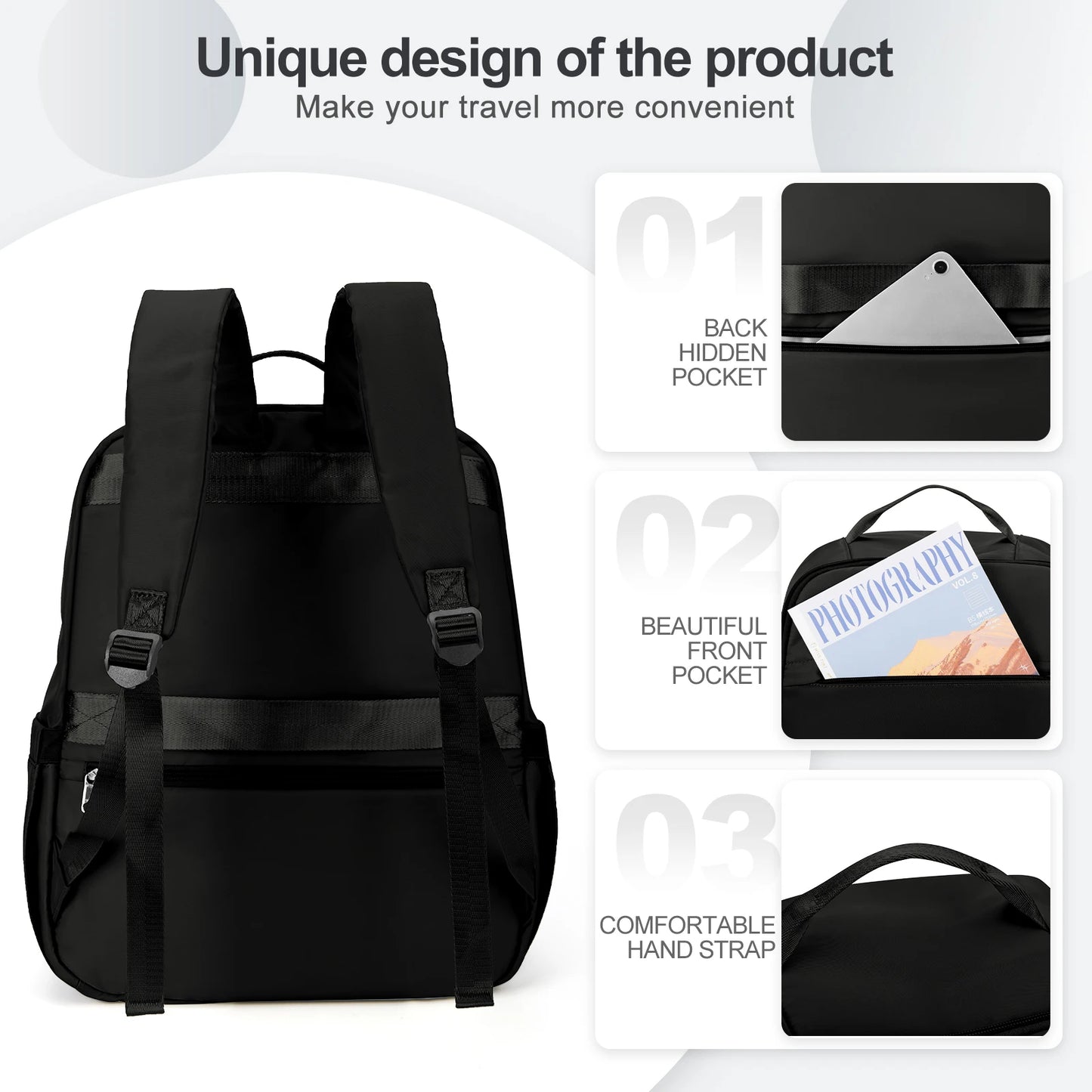 Ryanair Backpack 40x20x25 Cabin Bag, Hand Luggage Travel Backpack for Easyjet Cabin Bag 45x36x20, Laptop Backpack for Women/Men - Mammalook